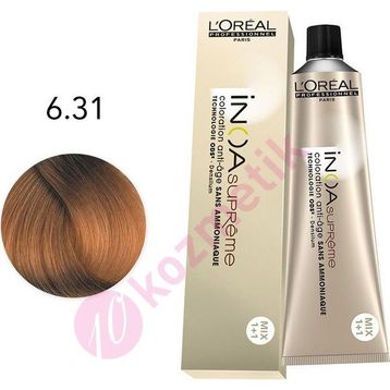 Loreal İnoa Amonyaksız No: 6.31 Koyu Kumral Küllü Dore Saç Boyası