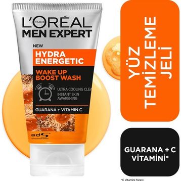 Loreal Paris 100 ml Men Expert Hydra Energetıc Wake Up Boost Yüz Temizleme Jeli