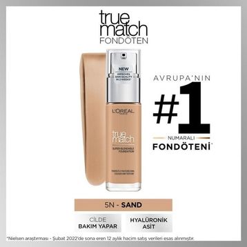 Loreal Paris 5N Sand True Match Bakım Yapan Fondöten