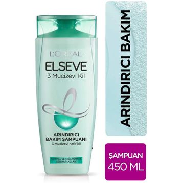 Loreal Paris Elseve 3 Mucizevi Kil 450 ml Ağırlaştırmayan Bakım Şampuan