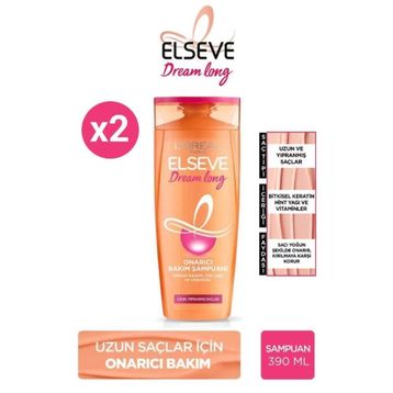 Loreal Paris Elseve Dream Long Onarıcı 2x390 ml Şampuan