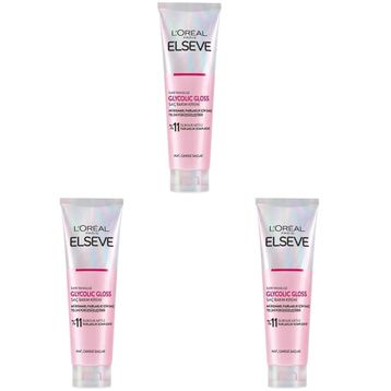 L'Oreal Paris Elseve Glycolic Gloss 3x150 ml Mükemmel Parlaklık İçin Bakım Yapan Saç Kremi