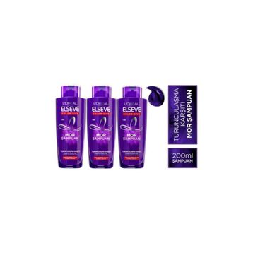 Loreal Paris Elseve Turunculaşma Karşıtı 3x200 ml Mor Şampuan