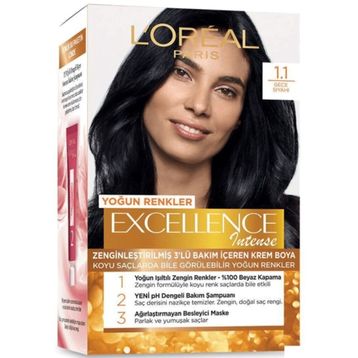 Loreal Paris Excellence 1/1 Derin Gece Siyahı Saç Boyası