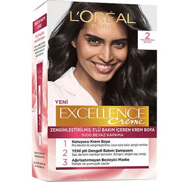 Loreal Paris Excellence 2/0 Siyah Saç Boyası
