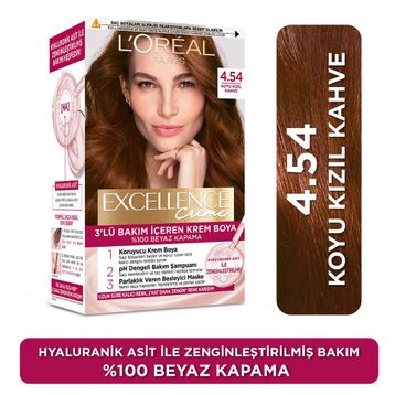 Loreal Paris Excellence 4.54 Koyu Kızıl Creme Saç Boyası