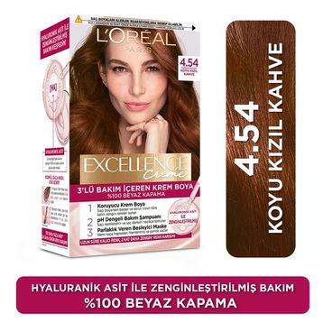 Loreal Paris Excellence 4.54 Koyu Kızıl Creme Saç Boyası