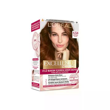 Loreal Paris Excellence 4.54 Koyu Kızıl Creme Saç Boyası
