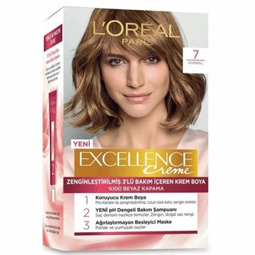 Loreal Paris Excellence Creme 7 Kumral 192 ml Kadın Saç Boyası
