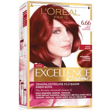 Loreal Paris Excellence Creme Koyu Kumral Yoğun Kızıl- 6.66 Saç Boyası