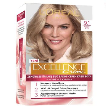 L'Oreal Paris Excellence Creme No: 9.1 Sarı Küllü Saç Boyası