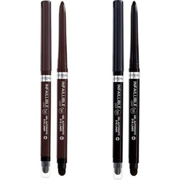 Loreal Paris Infaillible Grip Automatic Kahverengi Mat Siyah 2 Adet Jel Göz Kalemi