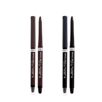 Loreal Paris Infaillible Grip Automatic Kahverengi Mat Siyah 2 Adet Jel Göz Kalemi