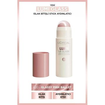 Loreal Paris Lumi Glass 620 Glassy Pink Ballet Islak Bitişli Stick Aydınlatıcı