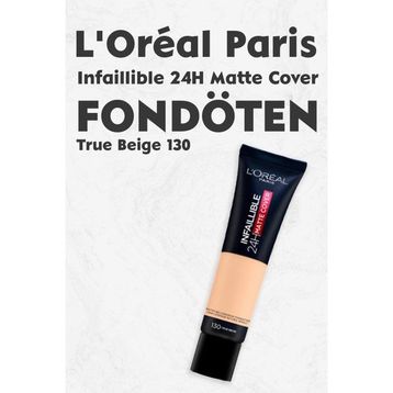 Loreal Paris No: 130 True Beige Infaillible 24H Matte Cover Yüksek Kapatıcı Fondöten