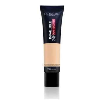 Loreal Paris No: 130 True Beige Infaillible 24H Matte Cover Yüksek Kapatıcı Fondöten