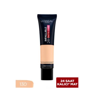 Loreal Paris No: 130 True Beige Infaillible 24H Matte Cover Yüksek Kapatıcı Fondöten