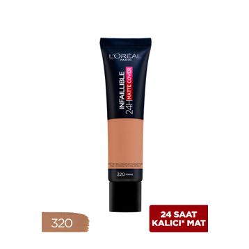 Loreal Paris No: 320 Toffee Infaillible 24H Matte Cover Yüksek Kapatıcı Fondöten