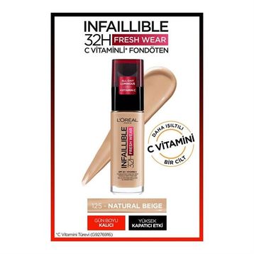 Loreal Paris No:125 Natural Infaillible 24 H Fondöten