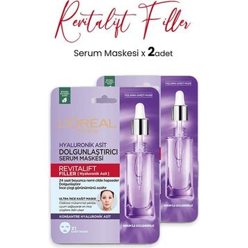 Loreal Paris Revitalift Filler Dolgunlaştırıcı 2x28 gr Serum Maskesi