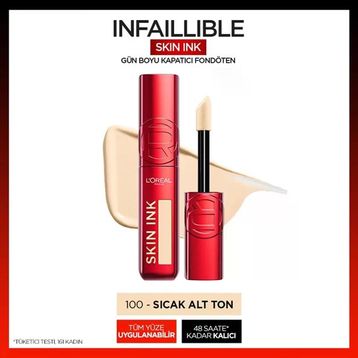 Loreal Parıs Skın Ink Kapatıcı Fondöten 100 Warm Dore