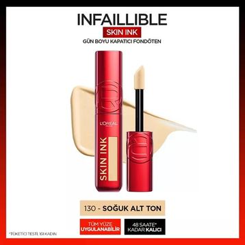 Loreal Parıs Skın Ink Kapatıcı Fondöten 130 Cool Rose