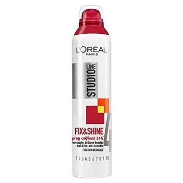 Loreal Paris Studio Line Fix Shine Sabitleyici Normal Tutuşlu 300 ml Saç Şekillendirici Sprey