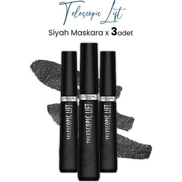 Loreal Paris Telescopic Lift Siyah 3 Adet Maskara