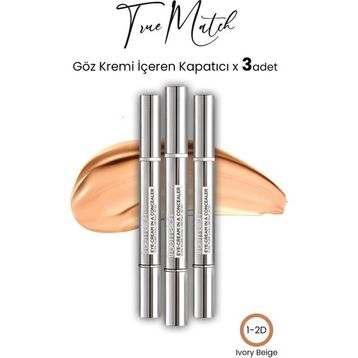 Loreal Paris True Match 1-2D Ivory Beige 3 Adet Kapatıcı