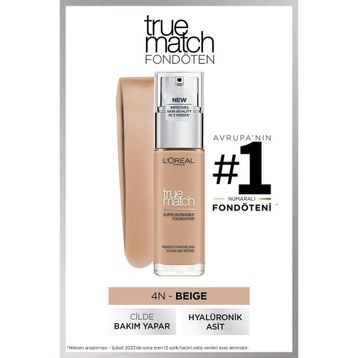 Loreal Paris True Match 4N Beige Fondöten
