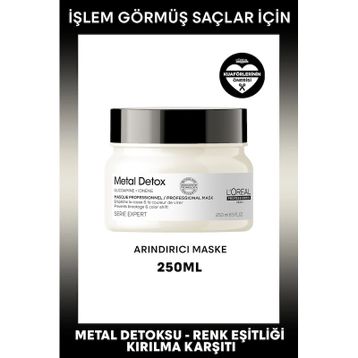 L'Oreal Professionnel 250 ml Renkli ve Açıcı İle İşlem Görmüş Saçlar İçin Metal Karşıtı Maske