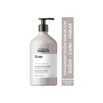 L'Oreal Professionnel 750 ml Çok Açık Sarı Gri ve Beyaz Saçlar İçin Renk Dengeleyici Mor Şampuanı