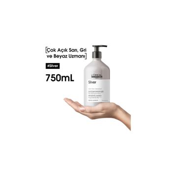 L'Oreal Professionnel 750 ml Çok Açık Sarı Gri ve Beyaz Saçlar İçin Renk Dengeleyici Mor Şampuanı
