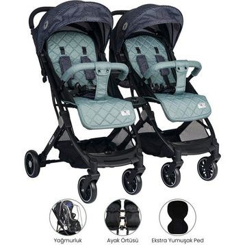 Lorelli New Fiorano Kabin Trooper Yeşil İkiz Bebek Arabası