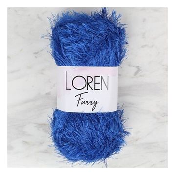 Loren 34043 RF004 Furry Saks Mavisi El Örgü İpi