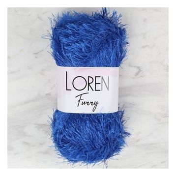 Loren 34043 RF004 Furry Saks Mavisi El Örgü İpi