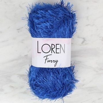 Loren 34043 RF004 Furry Saks Mavisi El Örgü İpi