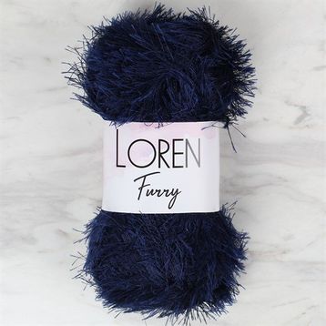 Loren 34044 RF005 Furry Lacivert El Örgü İpi