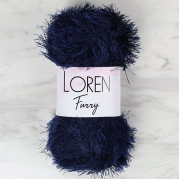 Loren 34044 RF005 Furry Lacivert El Örgü İpi