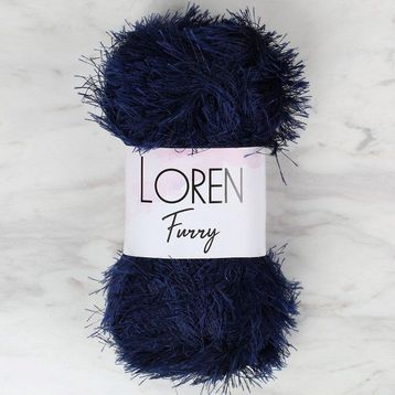 Loren 34044 RF005 Furry Lacivert El Örgü İpi