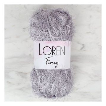 Loren 34045 RF006 Furry Gri El Örgü İpi