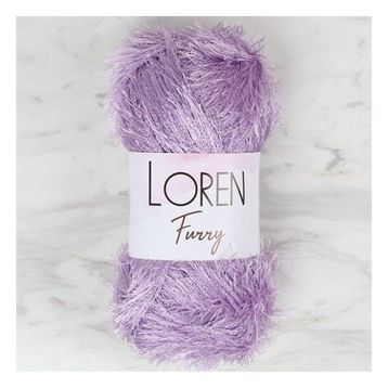 Loren 34047 RF009 Furry Lila El Örgü İpi
