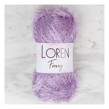 Loren 34047 RF009 Furry Lila El Örgü İpi