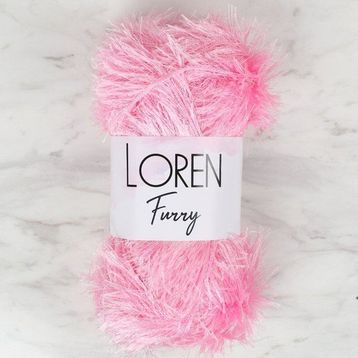 Loren 34049 RF014 Furry Pembe El Örgü İpi