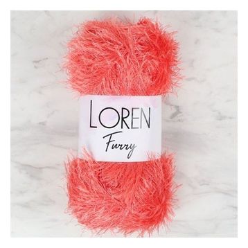 Loren 34051 RF017 Furry Nar Çiçeği El Örgü İpi