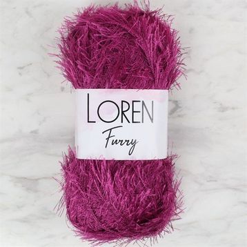 Loren 34055 RF031 Furry Mor El Örgü İpi