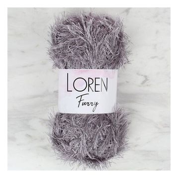 Loren 34056 RF036 Furry Koyu Gri El Örgü İpi