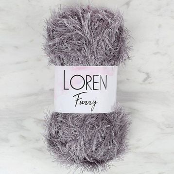 Loren 34056 RF036 Furry Koyu Gri El Örgü İpi