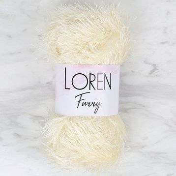 Loren 34062 RF065 Furry Krem El Örgü İpi