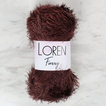 Loren 34064 RF093 Furry Kahverengi El Örgü İpi